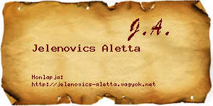 Jelenovics Aletta névjegykártya